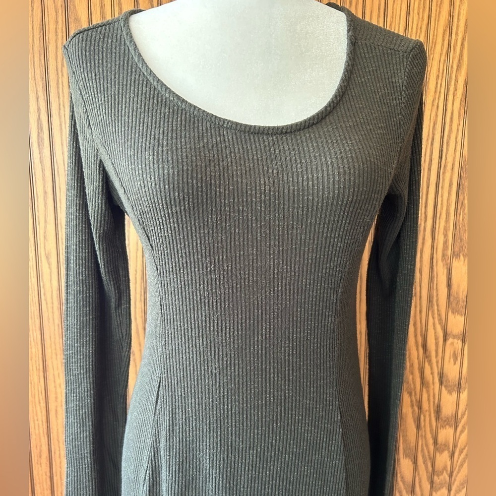 Forever 21 long sleeve lace up green dress size XL - Picture 2 of 10